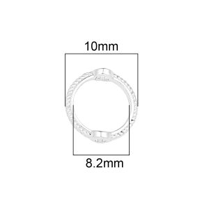 2pcs 18K mạ vàng Tự làm đồ trang sức thành phần 2 hạt trang trí có lỗ Nhẫn chữ thập khung phụ kiện quyến rũ cho bông tai làm