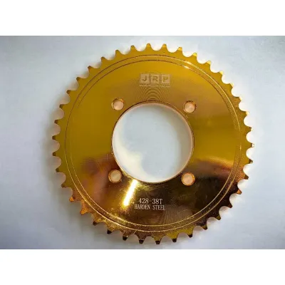 jrp sprocket 428 GOLD SOLID full harden steel made in thailand LC135 SRL110 Y125 RXZ Y15 4 LUBANG