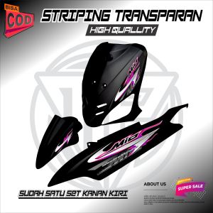 STRIPING VARIASI TRANSPARAN YAMAHA MIO SPORTI STICKER CUSTOM MURAH MOTIF SIMPEL033
