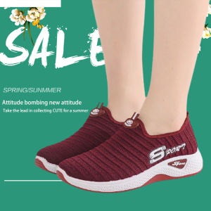 Wulove 2021 ใหม่รองเท้าผู้หญิงบินทอกีฬารองเท้า soft soled รองเท้า breathable net รองเท้า