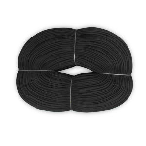 เชือกถัก 4หุน เชื่อกร่ม เส้นแบน เชือกรัดของท้ายรถ ความยาว 120เมตร ตราดอกบัว