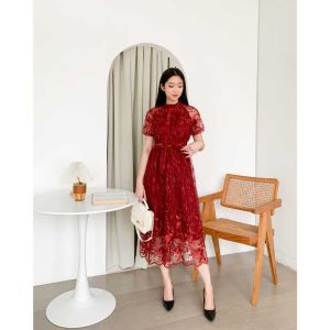 DRESS BRUKAT TILE MUTIARA ANNABELLE SIZE L XL DRESS BRUKAT WANITA PREMIUM