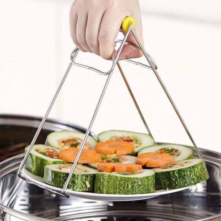 Stainless Steel Hot Dish Plate Clamp Clipper Plate Holder Bowl