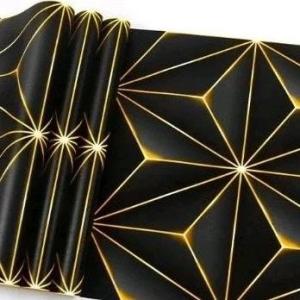 Wallpaper Dinding Murah Ruang Tamu Motif Permata Biru 3D 7s/8m Lebar 45cm