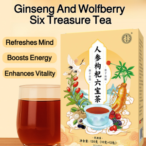 Ginseng And Wolfberry Six Treasure Tea Male Health Tea Nourishing Tea Herbal Chinese Tea Improve Vitality 人参枸杞六宝茶 男士滋补茶