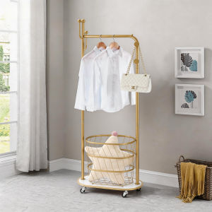 Locaupin Coat Rack With Storage Basket Freestanding Coat Hanger Stand Hall Tree With Hooks For Office Bedroom
