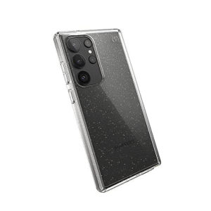 (SG) Speck Presidio Perfect Clear Glitter Case for Samsung Galaxy S23 Ultra – Premium phone casing cover