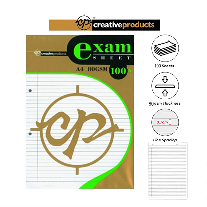 Examination Sheet Exam Paper A4 Size 100's Single Line Note Book | Lazada