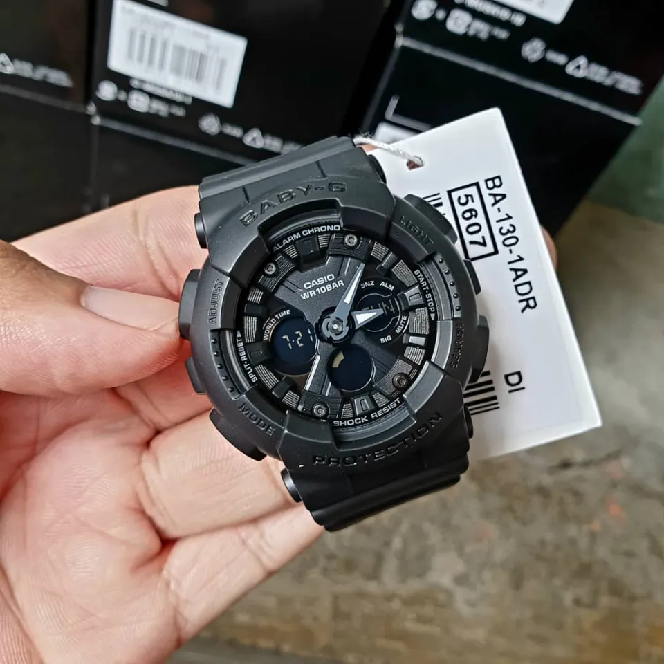 OFFICIAL WARRANTY Casio Baby G BA 130 1A Standard Analog Digital Black Resin Watch BA130 1A BA130 1ADR BA 130 1ADR Lazada