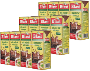 Sữa ngũ cốc lúa mạch BFAST canxi hương vị cacao hộp 180ml
