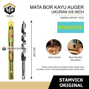 MATA BOR PENDEK AUGER BIT STAMVICK 3/4" x L8 dan 5/8 BAGUS BERKUALITAS
