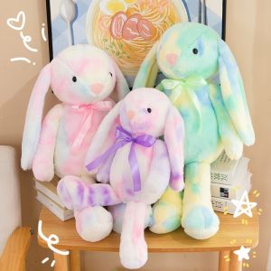 Long Ears Fantastic Rainbow Colorful Plush Rabbit Plush Toy Stuffed Animals Bunny Soft Doll Kids Toys Birthday Christmas Gift
