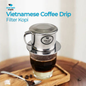 One Two Cups Filter Kopi Vietnamese Coffee Drip 180 ml - LC1 - Silver