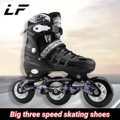 【HOT】Racing Roller Skates Shoes Adult Three Wheel Inline Skate shoes For Kids Adjustable Skate Shoes