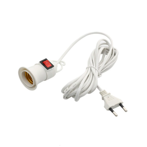 E27 Lamp Base Replacement Hanging Indoor Light Holder Garden Lampholder with On/Off Switches Lighting Accessories