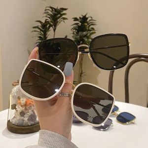Fashion Women Sunglasses Metal Frame Anti-UV Polarized Men Sun Glasses