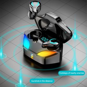 🤞Gratis Ongkir + ปลาค็อด🤞X1หูฟังไร้สาย TWS สำหรับโทรศัพท์มือถือหูฟังเกมหูฟังกันน้ำ Headphone Stereo Bluetooth-5.1สำหรับเล่นกีฬาพร้อมไมโครโฟน