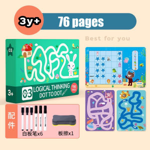64 Pages Tracing Workbook For Kids Coloring Set Book Erasable Writing Materials For Kid Educational