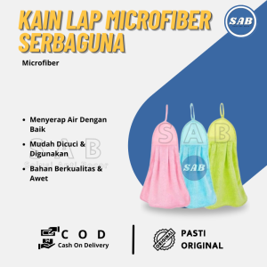 Handuk Microfiber Anti B 臭 Anti Bakteri dengan Gantungan - Warna Pastel