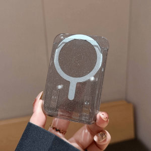 NOER Scratch-resistant For MagSafe Wallet Acrylic Transparent Phone Case Card Bag Creativity Durable Phone ic Card Holder for iphone 17/16/15/14/13/12