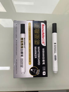 Hộp 10 Bút Dạ Viết Mọi Chất Liệu Ngòi Tròn WB568 Snowhite - Dành Cho Văn Phòng Học Sinh Sinh Viên