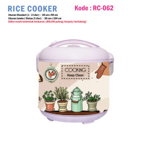 Stiker Magic Com atau Rice Cooker Motif Perlengkapan Dapur