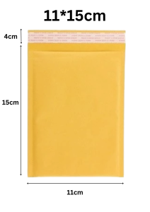 Yellow Kraft Bubble Polymailer/Bubble Mailer Bag/Polymailer Bag with Bubble Wrap/Courier Bag/Padded Mailer Packaging Bag Rainbow Culture