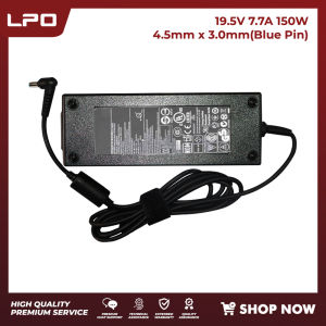 LPO Laptop Charger Adapter 19.5V 7.7A 150W Blue Pin 4.5mm x 3.0mm Compatible with HP ZBook 15 G3 W2Y15PA