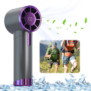 【24Hours Shipped】 Portable Handheld Turbo Fan Small Pocket Fan 100 Gear Wind Desktop Cooling Fan High Speed for Outdoor Activities Working