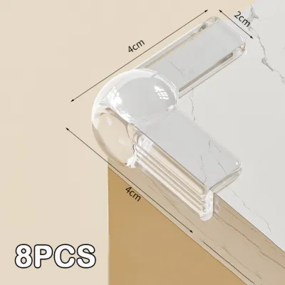 DSLONG 4/8Pcs Trong suốt Bọc góc bàn Bền bỉ Chống trẻ em Tem dán góc Chống va chạm Bảo vệ góc Nội thất gia đình