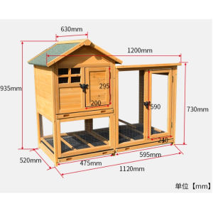 Luxury solid wood double drawer outdoor  cage Rabbit cage Chicken cage Duck cage Cat cage Pigeon cage  villa king size  house