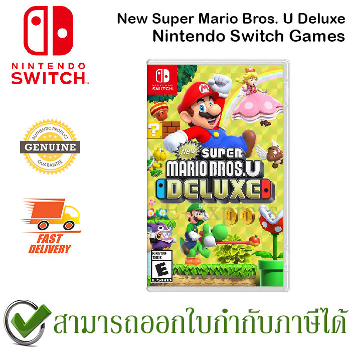 New Super Mario Bros U Deluxe แผ่นเกมส์สำหรับ Nintendo Switch ของแท้ Th