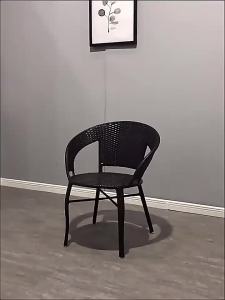 Yifei Hengyang Taiteng Chair Small Rattan Chair Simple Single Armrest Armchair Household Rotating Rattan Chair Outdoor Casual Rattan Chair