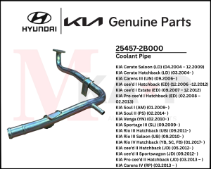 [OEM] Coolant Tube Heater Pipe For KIA Cerato Carens cee’d Rio Sportage SoulVenga (25457-2B000)