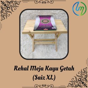 Rehal Meja Kayu Getah (Saiz XL) Bersama "Stop Lock"