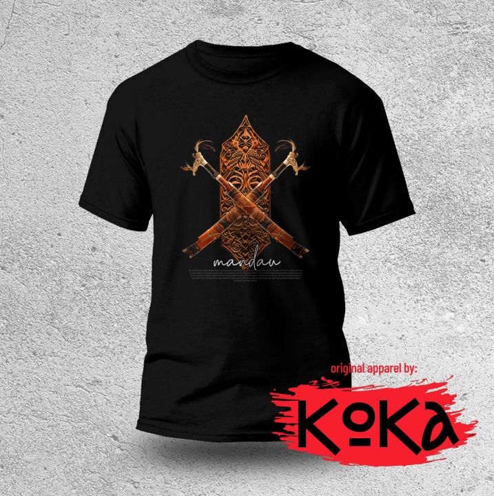 Premium T-shirt - Kaos Khas PALANGKA RAYA - MANDAU PERISAI DAYAK - PLKR5