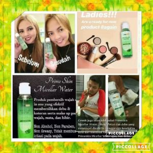 BBM-4 Botol PRIME SKIN MICELLAR WATER Membersihkan Bekas Make Up