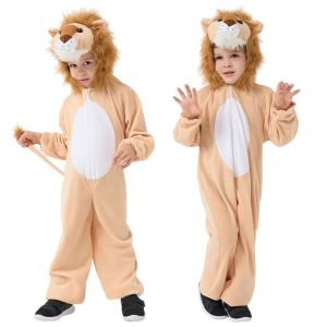 Umorden Toddler Kids Child Animals King Lion Costume for Boys 2-4Y 4-6Y 6-8Y Hoodie Jumpsuit Carnival Purim Fancy Dress2026