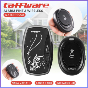 PENGIRIMAN CEPAT TaffHOME Bel Pintu Wireless Waterproof dengan EU Plug FK D009 / bel rumah tanpa kabel yg awet wireless jarak jauh anti air yang bisa bicara otomatis waterproof nada assalamualaikum dengan suara keras pintu