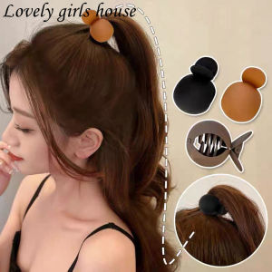 Lovely girls house 2 Pcs/Set Korean Style Simple Ball Grab Clip Anti-collapse Hair High Ponytail Fixed Hair Clip for Women 2022 New