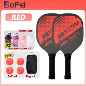 Pickleball Rackets Set XS 250G Pickleball Paddle Set of 2 Rackets and 4 Pickleballs Balls Pickle
