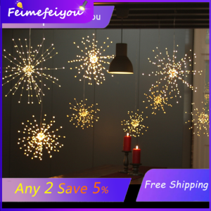 LED solar firework light garden fairy lights Outdoor waterproof Auto ON/OFF 120/200 LEDs 8 modes for room decoration wedding party garden outdoor decoration lights