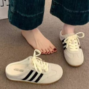 [Free Shipping] WomenS Summer Open-Toe Mules 2025 Slip-On Flat Casual Slippers For Outdoor Wear Summer Casual Shoes