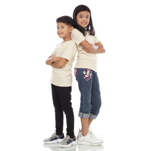 Kaos Polos Anak Oneck Lengan Pendek Bahan Katun Combed 30s Warna Cream