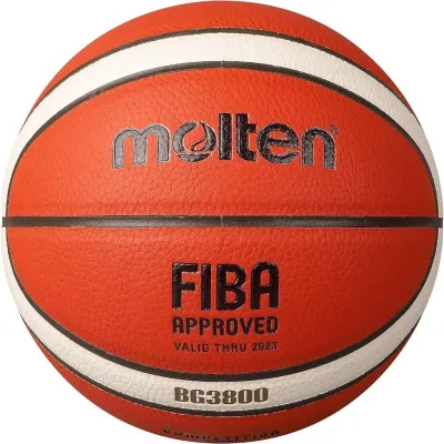 Molten BG3800 BG Series Basketball Size 7 with 12 panel / 2-tone Design and Composite Leather Cover (Orange/Ivory)