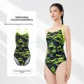 New Women's Racing Swimsuit Highly Elastic and Chlorine Resistant Professional Training Competition Swimwear Female High Cut Leg One Piece Swimsuit. 