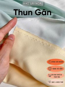 Vải Thun Gân Màu Trơn Khổ 1m75 - Dày Mềm Ít Nhăn Nhàu Giãn Nhẹ - May Áo Nam Nữ Bộ Váy Suông