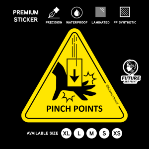 Pinch Points. Sign Label Notice Signage. Notice. Triangle. Laminated Waterproof Scratch Resistant. Suitable for Indoor and Outdoor.