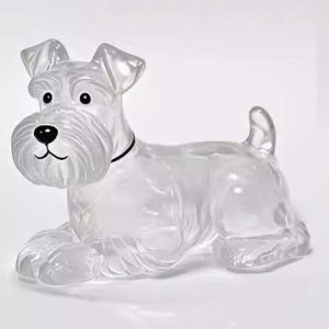 SKJK Transparent Dog Hair Storage Box Dog Shape Hair Grooming Puppy Pendants Hanging Decor DIY Handmade Pet Hair Keychain Backpack