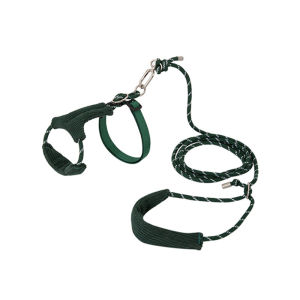 HamshMoc Soft Plush Kitten Harness Adjustable Polyester Round Rope Hands Free Walking Lead Comfort Pet Strap